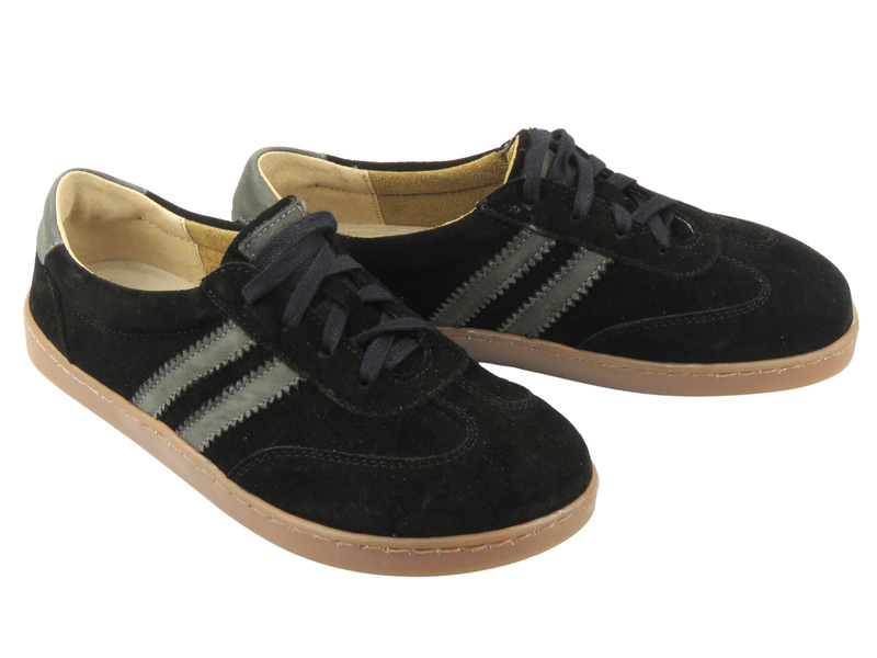 Damskie buty barefoot z naturalnej skóry Helios Komfort 469, czarny