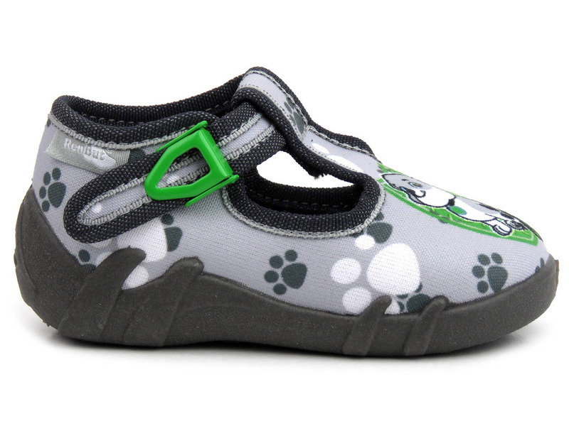Sandały dziecięce zabudowane - RenBut 102LP1323, szare z pieskiem