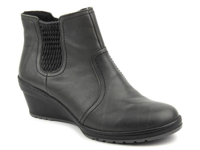 Botki damskie HELIOS Komfort 607, szare