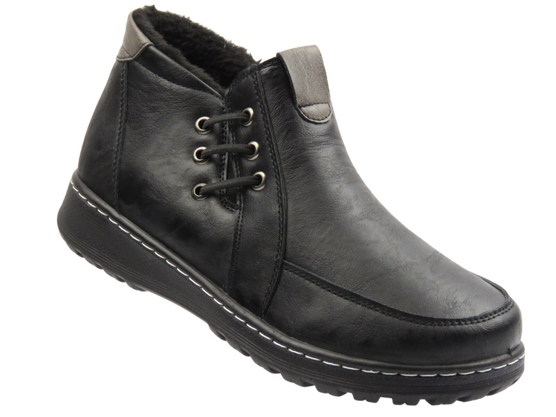 Wsuwane półbuty damskie czarne Potocki 25-90349