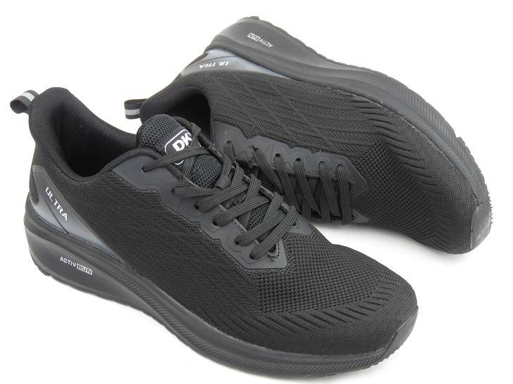 Lekkie sneakersy męskie, adidasy DK Activ Run VB16772, czarne