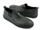 Skórzane półbuty męskie slip on - VENEZIA 10019, czarne