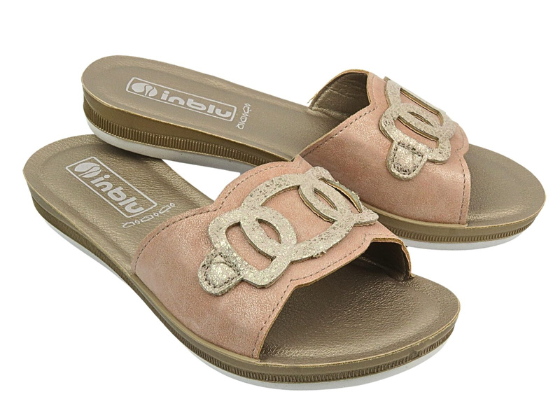 Klapki Damskie INBLU PONZA Różowe Wsuwane