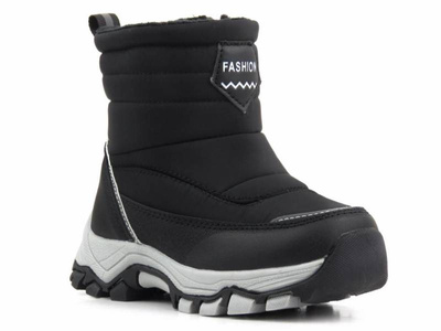 Śniegowce dziecięce sportowe z wełną - NEWS 22DZ23-5246, czarne