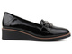 Eleganckie półbuty damskie na koturnie - Potocki 23-12056BK, czarne 