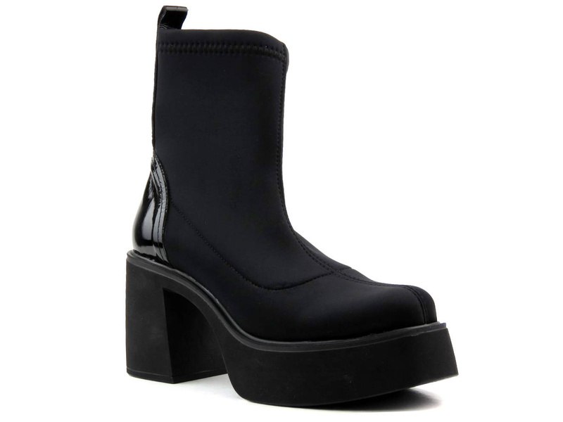 Czarne botki damskie na klocku - VENEZIA 843120600,