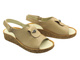 Sandały damskie skórzane ecru Helios Komfort 140
