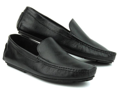 Skórzane mokasyny męskie VENEZIA 6384F, czarne