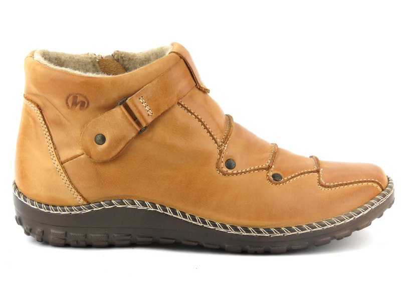 Botki damskie HELIOS 608, jasny brąz