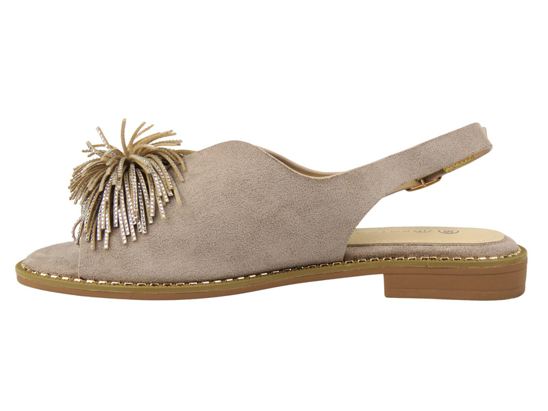 Stylowe sandały damskie Potocki 26-43349, khaki