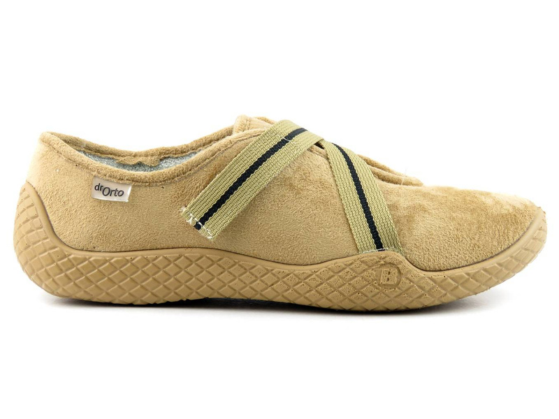 Zakryte kapcie, buty damskie ortopedyczne - Befado dr Orto 434D017, beżowe