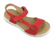Skórzane sandały damskie polskiej marki - HELIOS Komfort 249S, czerwone