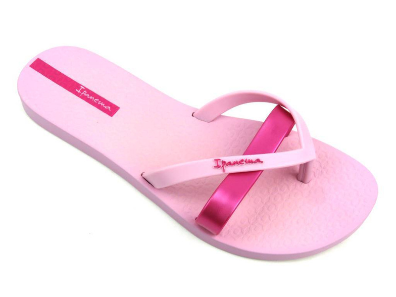Gumowe japonki-klapki damskie IPANEMA 81805, metaliczny róż