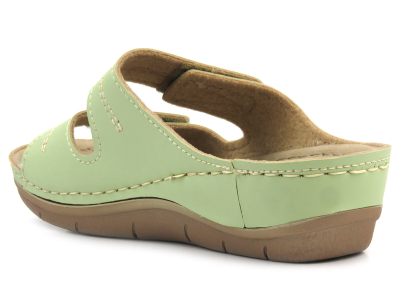 Wygodne klapki damskie - INBLU MALVA, zielone
