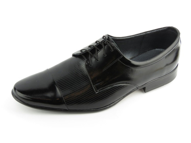 Półbuty, derby męskie MOSKAŁA 194, czarne