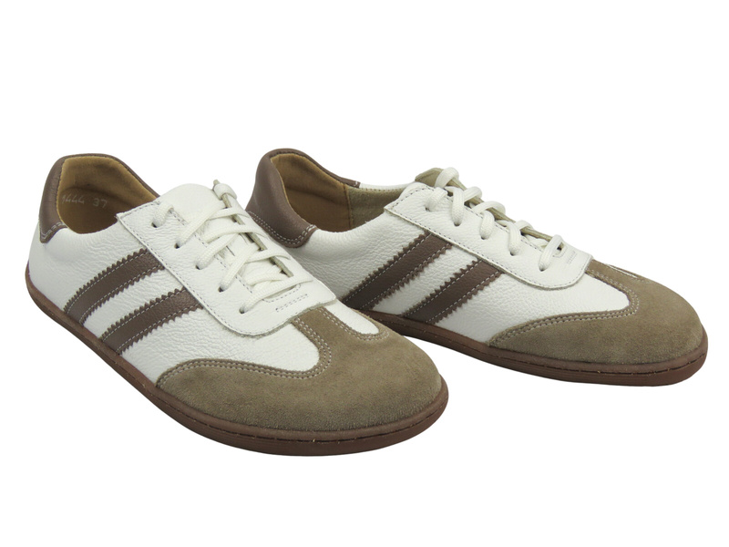 Barefoot damskie białe półbuty Nika Komfort 1444 tegość G/H