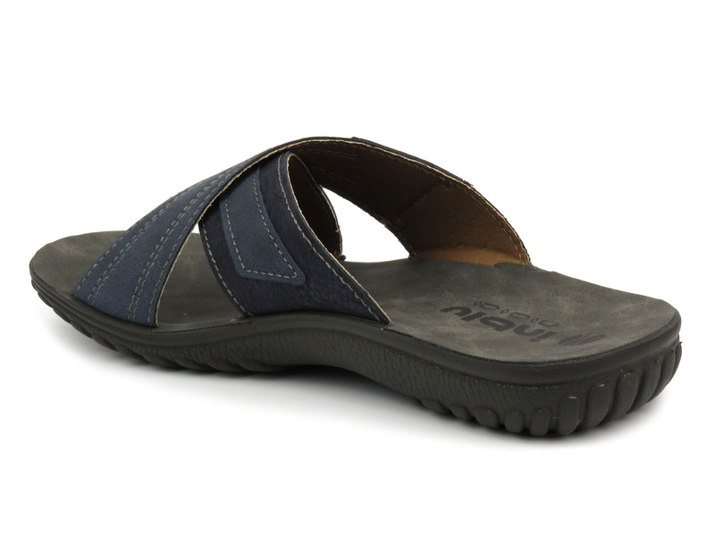 Wygodne klapki męskie - Inblu FN-107, granatowe