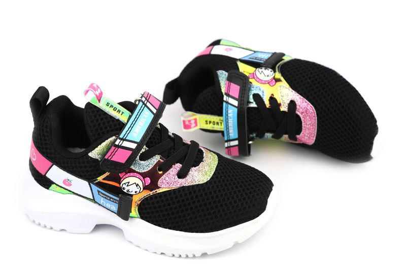 Buty dziecięce sportowe, sneakersy - American Club BS 20/22, czarne