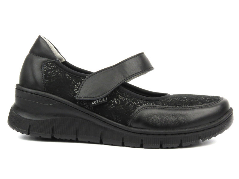 Wygodne, miękkie półbuty damskie - AXEL 9232, czarne