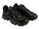 Sneakersy męskie na grubej podeszwie - JOHN DOUBARE QA758T-45L-A1256, czarne 