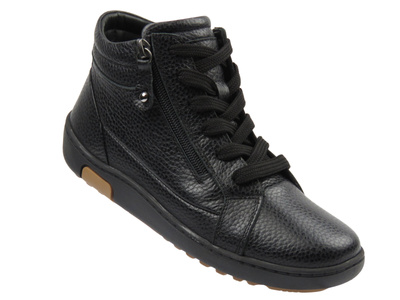 Botki damskie skórzane Nika Komfort 0117-11901, czarne