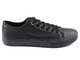 Trampki damskie z ekoskóry - Cross Jeans DD2R4029CFW20, czarne