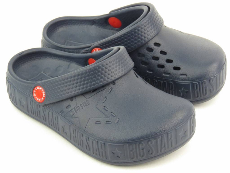 Piankowe klapki dziecięce, clogsy - BIG STAR II375002, niebieskie