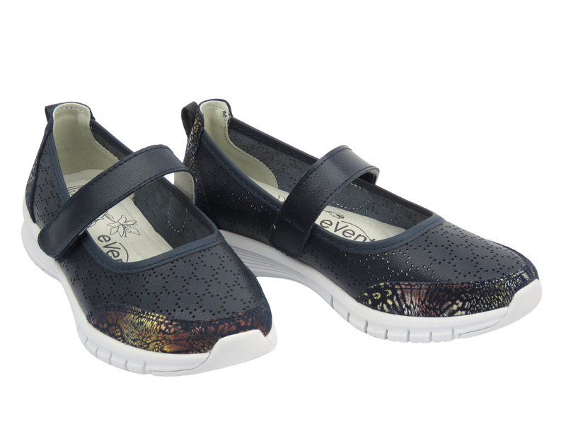 Półbuty buty damskie - Evento 25PB18-8200, granatowe