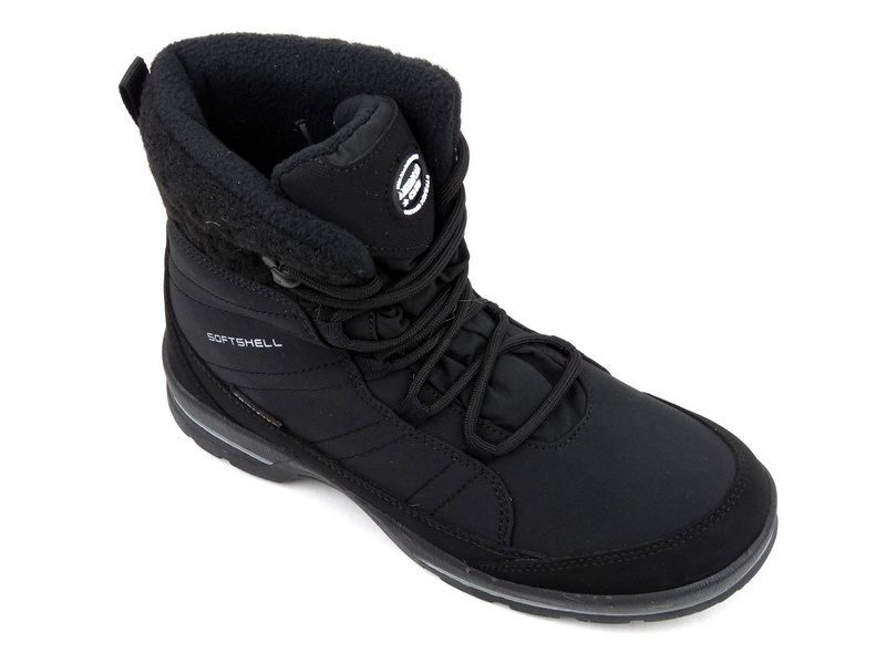 Czarne śniegowce damskie AMERICAN CLUB SN02, Softshell i Tripletex