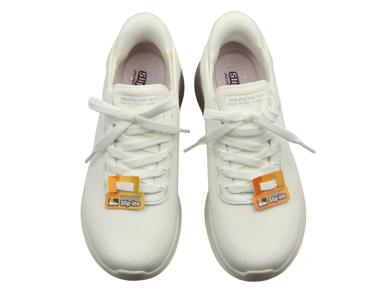 Buty sportowe damskie, adidasy - Skechers 117638, białe