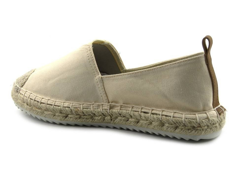 Espadryle damskie z plecioną podeszwą - BIG STAR HH274501, beżowe