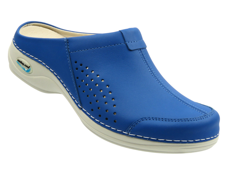 Klapki damskie medyczne, sanitarne - NURSING CARE VENEZA-WG3A07, niebieskie