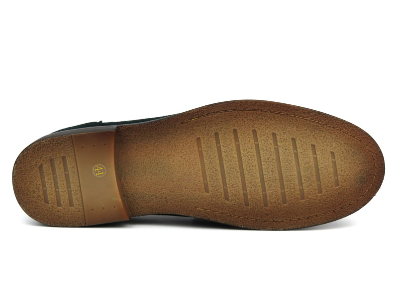 Wysokogatunkowe mokasyny męskie Brooman B463-G21-WX17, zielone