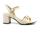 Sandały damskie na klocku - Marco Tozzi 28363, beżowe