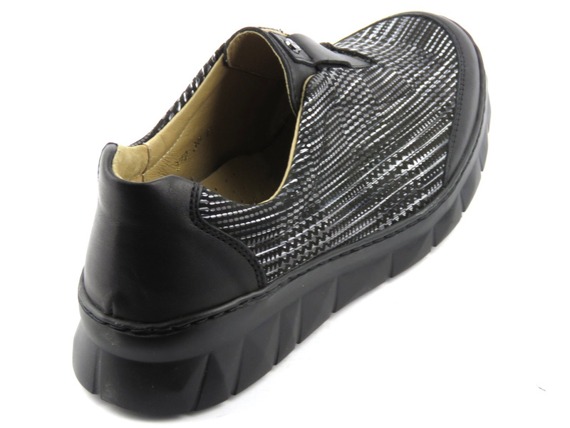 Bardzo wygodne półbuty damskie typu slip on - Helios Komfort 372
