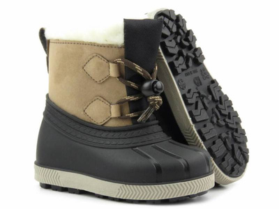 Śniegowce dziecięce ocieplane - Manitu 120002-02, brązowe