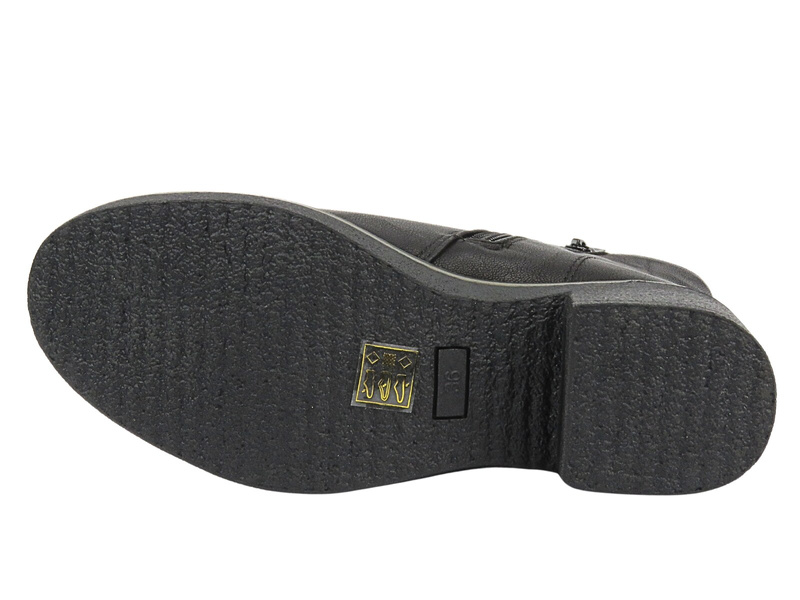 Botki damskie na obcasie- Unisoft 24BT02-7988, czarne