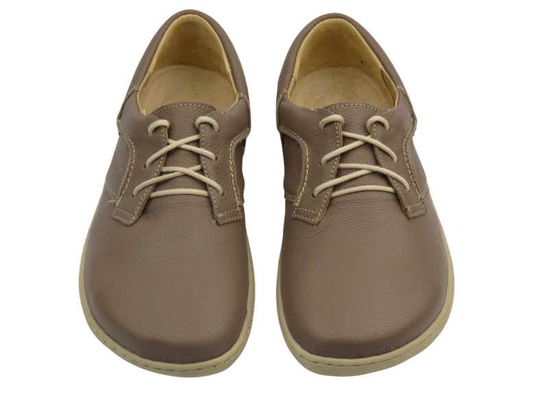 BareFoot skórzane minimalistyczne buty damskie khaki Helios Komfort 715-2B 