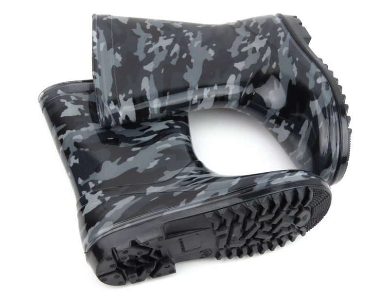 Kalosze dziecięce w moro - AMERICAN CLUB KAL 10/22, szare