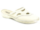 Wygodne klapki damskie ze skóry - HELIOS Komfort 632, ecru