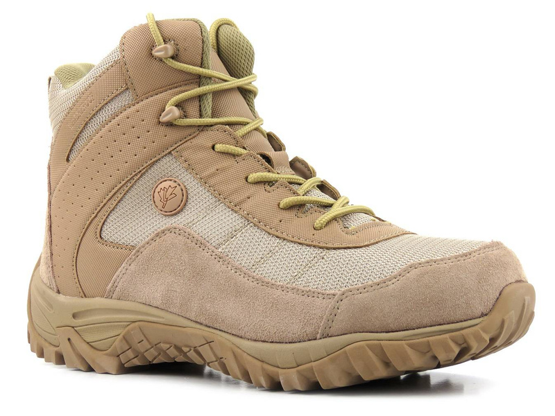 Trekkingi męskie z membraną WATERPROOF - VEMONT 9AT2065L, beżowe