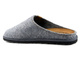 Ciepłe kapcie męskie z wyjmowaną, skórzaną wkładką - INBLU SI-01, jasnoszary