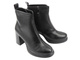 Wygodne eleganckie botki damskie ze skóry naturalnej Cambell 26-12858, czarne