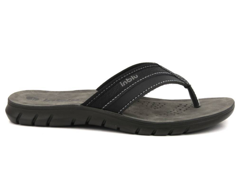 Japonki męskie z miękką wkładką - INBLU FO-37, czarne