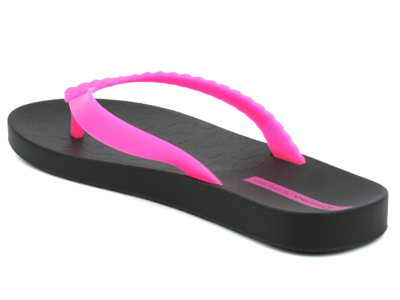 Japonki damskie sportowe - Ipanema 26362, czarne z różem
