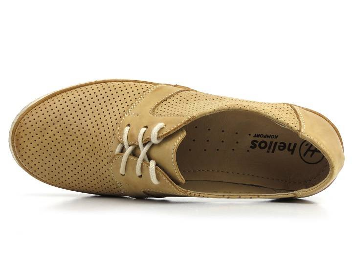 Półbuty damskie na wiosnę i lato - Helios Komfort 397, jasnobrązowe