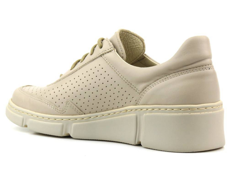 Wygodne, lekkie sneakersy damskie - Wasak  0677, beżowe