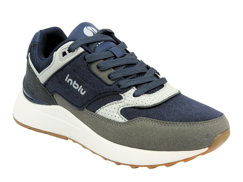 Sznurowane buty sportowe męskie niebieskie Inblu IU-13