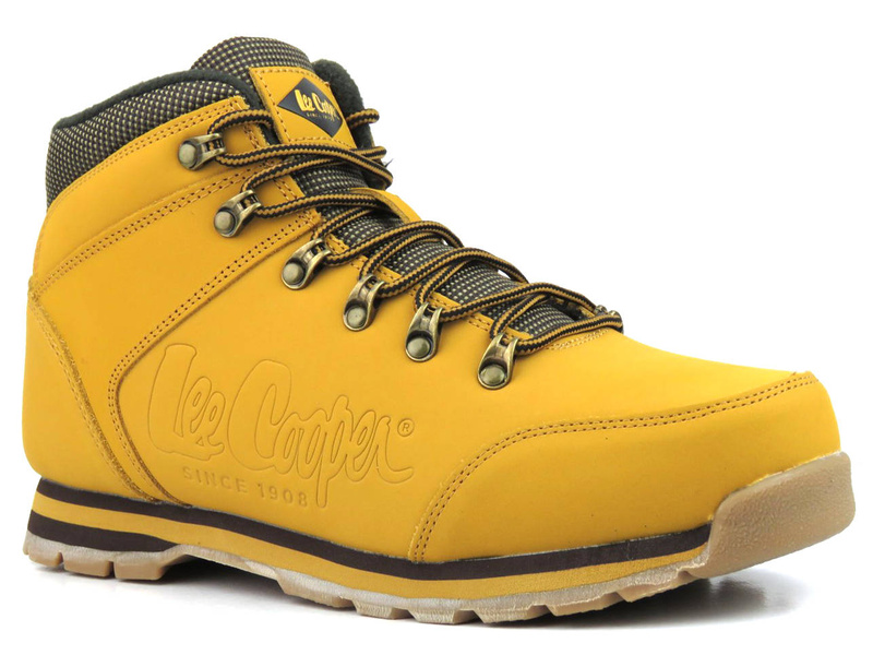 Ciepłe trzewiki, buty męskie trekkingowe - LEE COOPER 21-01-0706M, camel