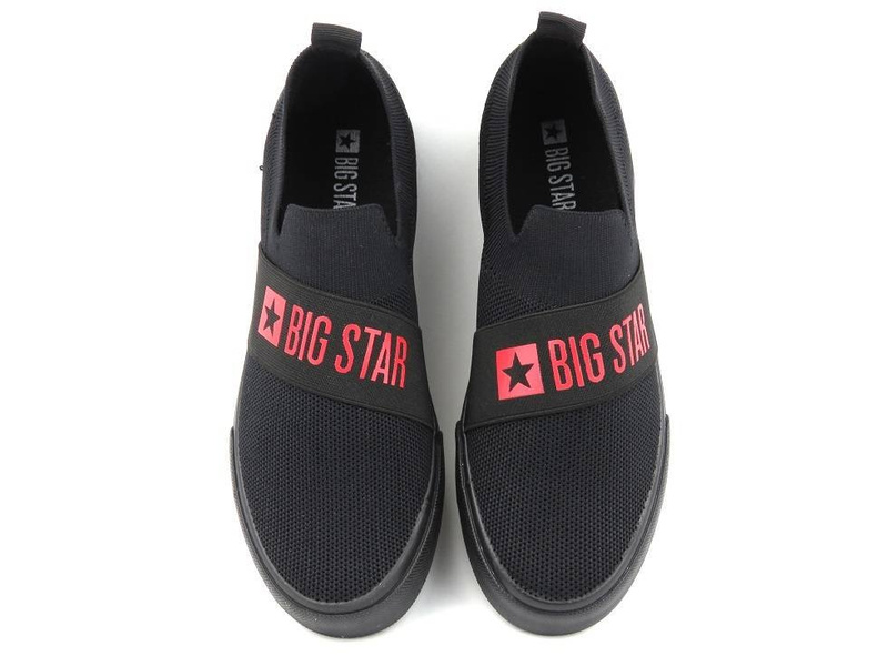 Trampki damskie, buty sportowe wsuwane - Big Star FF274221, czarne